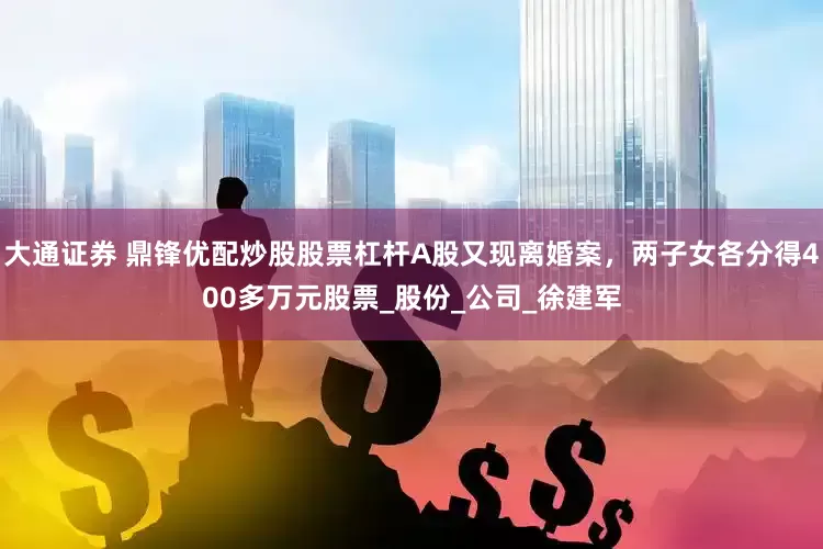 大通证券 鼎锋优配炒股股票杠杆A股又现离婚案，两子女各分得400多万元股票_股份_公司_徐建军
