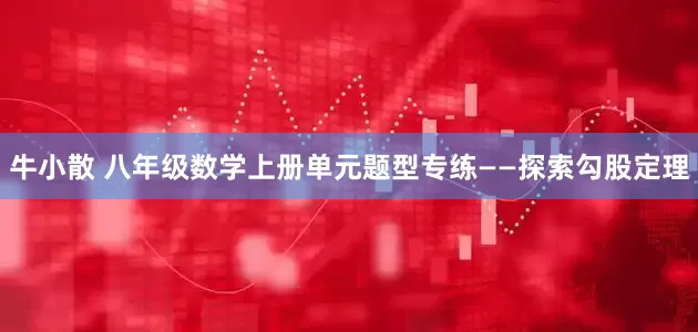 牛小散 八年级数学上册单元题型专练——探索勾股定理